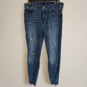 Women's Lucky Brand Skinny Distressed Blue Jeans - Size 6 x 28''